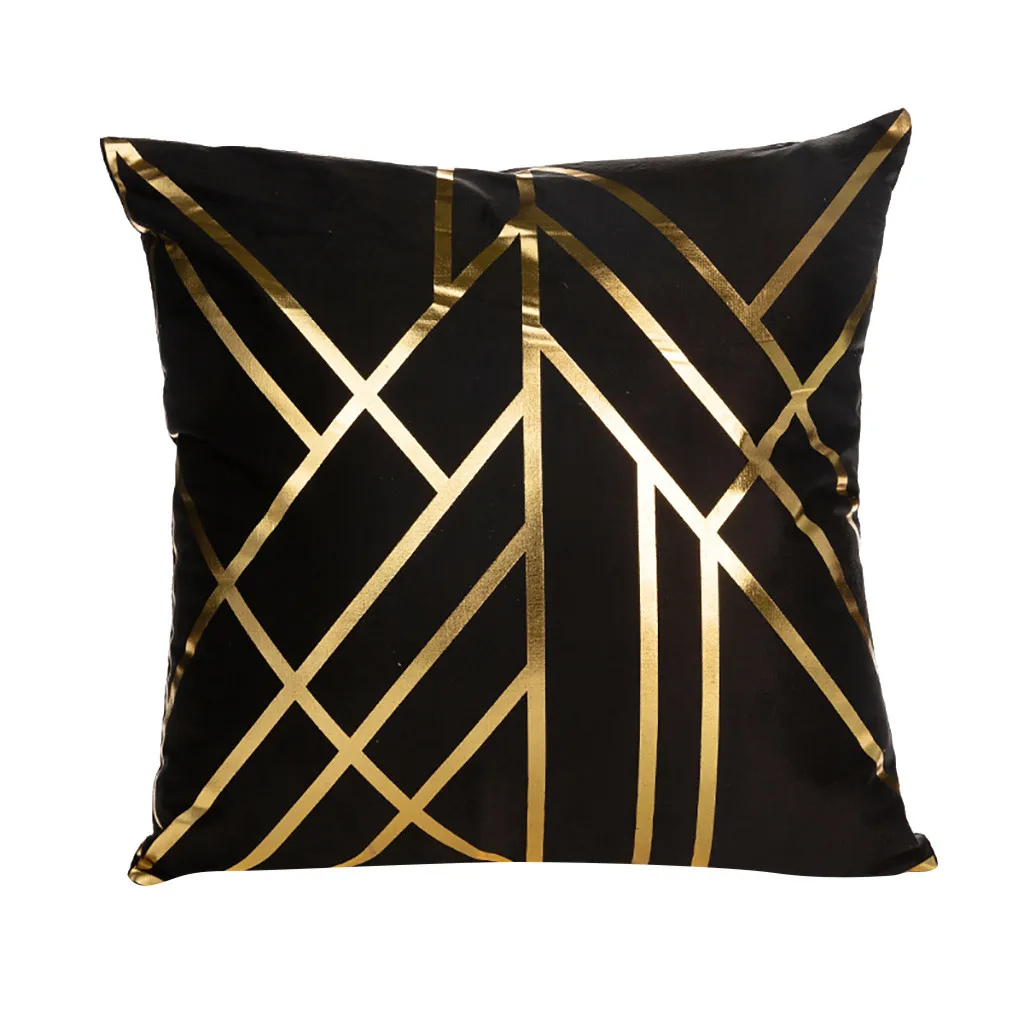 Золотая Подушка с буквенным принтом, квадратная наволочка для подушки, Ослепительная декоративная наволочка для дома 45x45 см, полиэстер, прочная качественная технология печати XJ - Цвет: M