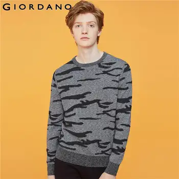 

Giordano Men Sweaters Contrast Crewneck Long Sleeve Knitted Pullovers Zebra Thin Slight Strechy Chompa Hombre 92059881
