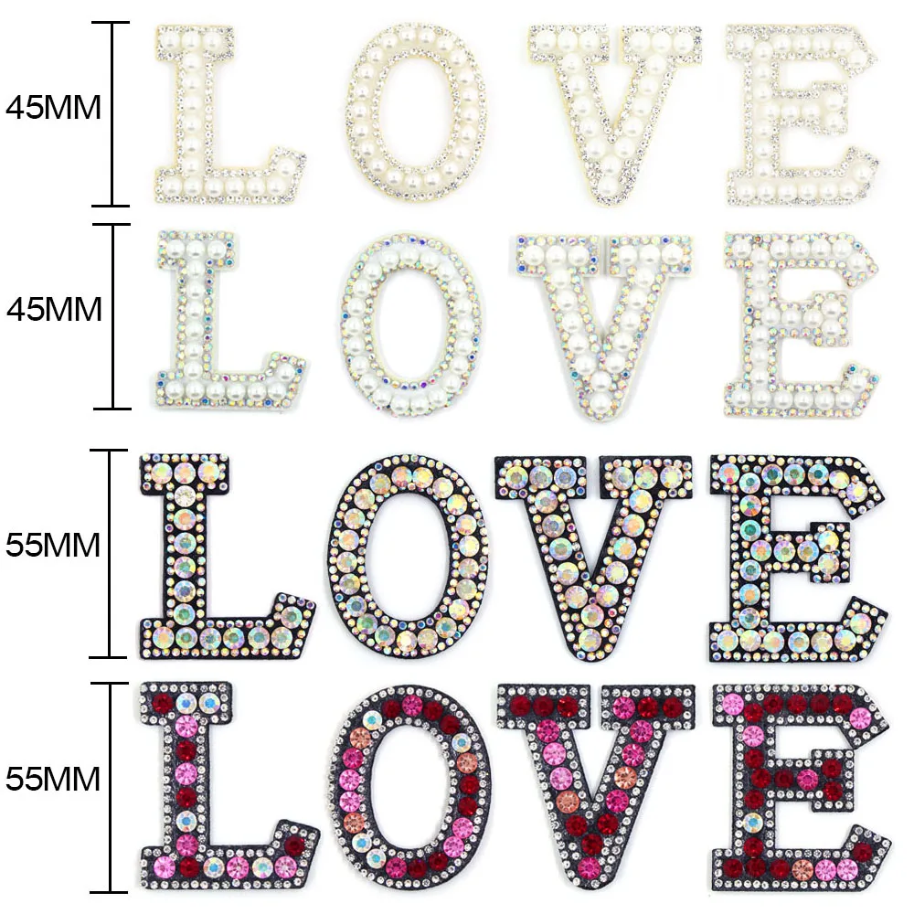 26 Lettres Alphabet En Strass - Patchs 3D à Repasser, Pour Personnaliser Vêtements, Sacs, Chaussures - Environ 20-50 Mm - 12