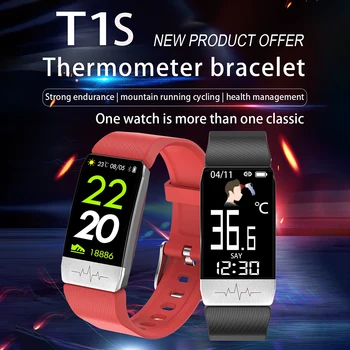 

In Stock! body temperature measurement Smart bracelet Heart Rate Watch Sports Watches Smart Band IP67 Waterproof Smartwatch