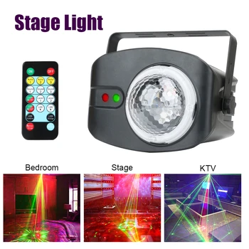 

KTV Projection Lamp 180 Degree Rotating Flash Home Stage Light Portable DJ Disco With Remote Controller Sound Activated Party
