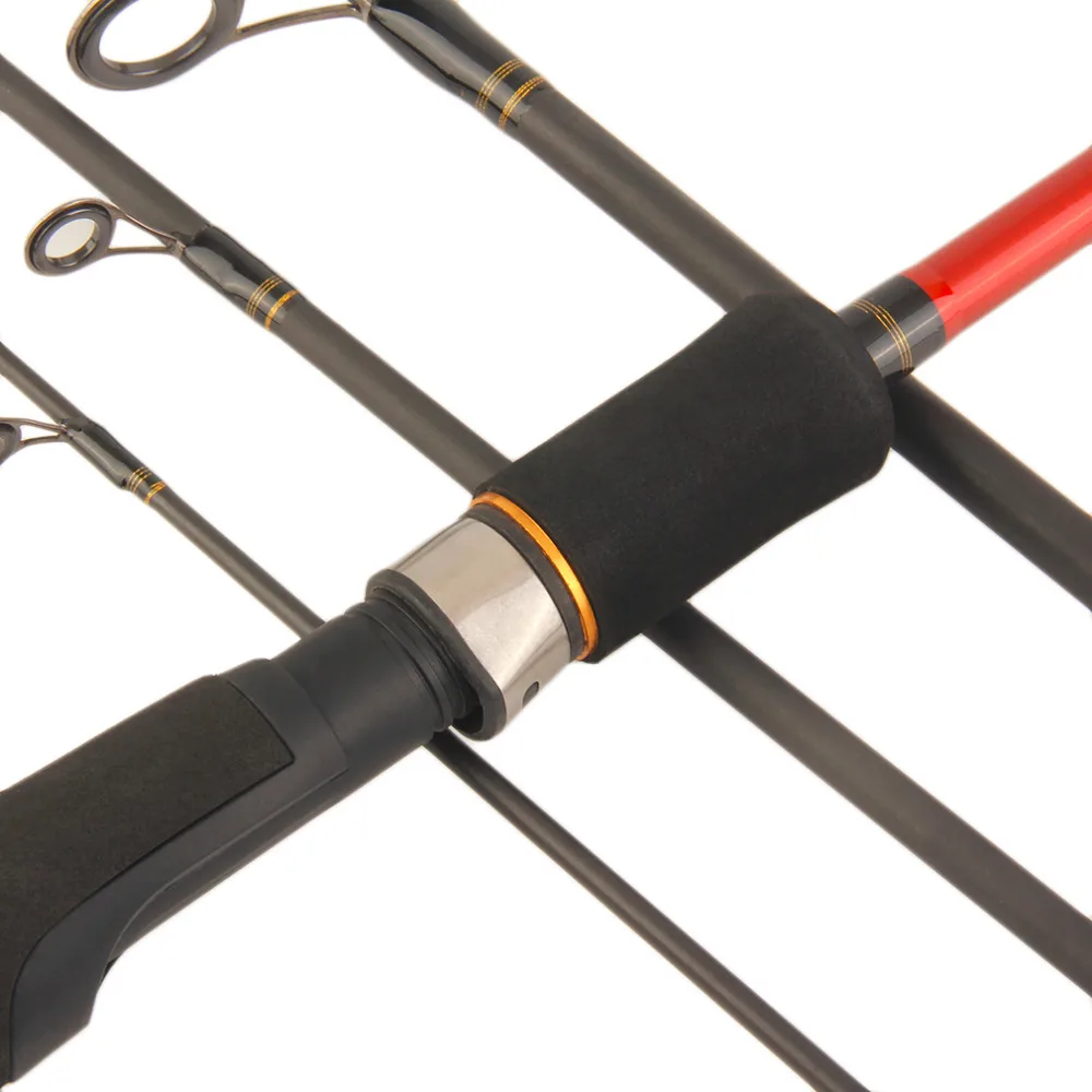 NEW 2.1/2.4/2.7M Hard Light Carbon Fiber Portable Fishing Rod Pole 4 Sections Segments Spinning Rod Fishing Tackle