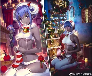 

Anime! Fate Grand Order FGO Hasan Sabbah Merry Sheep Craft Essence Bikini Sexy Swimsuit Cosplay Costume Christmas Suit Free Ship