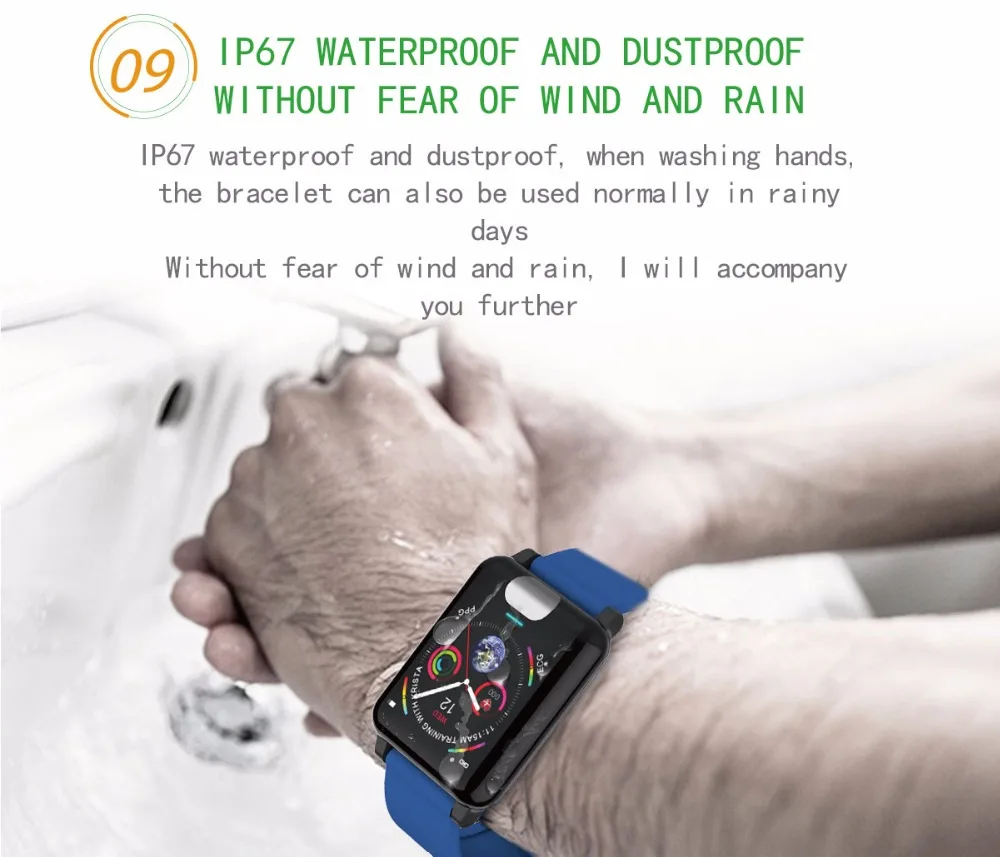E04 умные часы ECG PPG кровяное давление фитнес-трекер Gps Smartwatch браслет монитор сердечного ритма 50 шт./партия