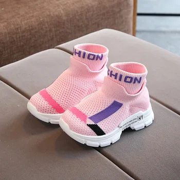 

Children Shoes Casual Girls Sneaker for Running Boys Casual Shoes Outdoor Anti-Slippery Fly Knit Kids Socks Shoe Sneaker