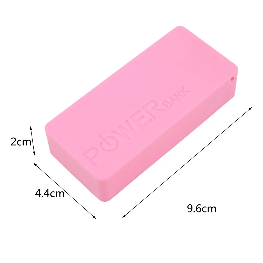5 colors 5600mAh USB Charging Portable External Backup Battery Charger 2*18650 Battery Power Bank Case kit For CellPhones