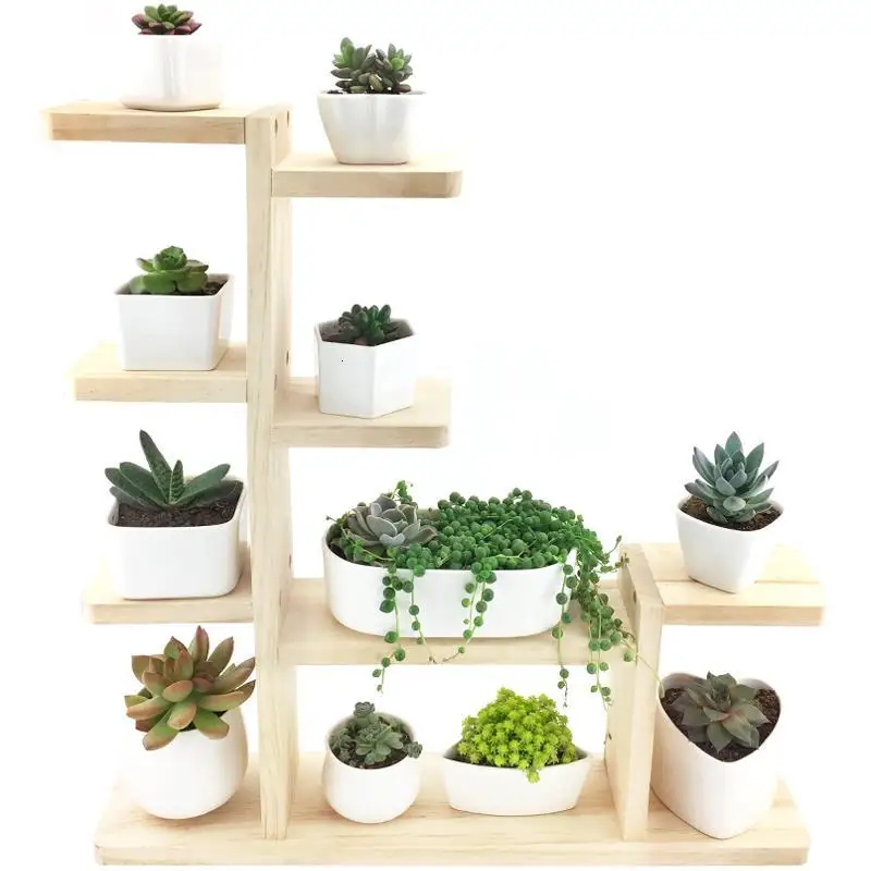 Стойка для улицы Estanteria Escalera Estante Para Plantas Huerto Urbano Madera стояк на балконе Цветочная