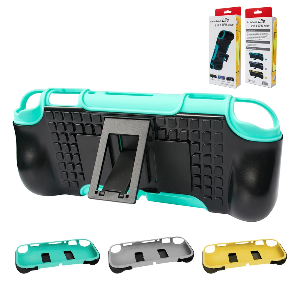 

For New Nintend Switch Lite Mini Case Protective Holder Mount Hand Grip Skin Shell Cover Handle Holder Game card TPU Protective
