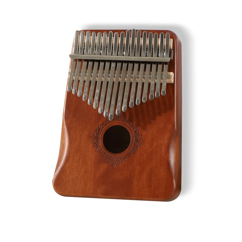 

17 Keys Solid Wood Kalimba Thumb Piano Mahogany Body Musical Instrument With Learning Book Tune Hammer for beginner