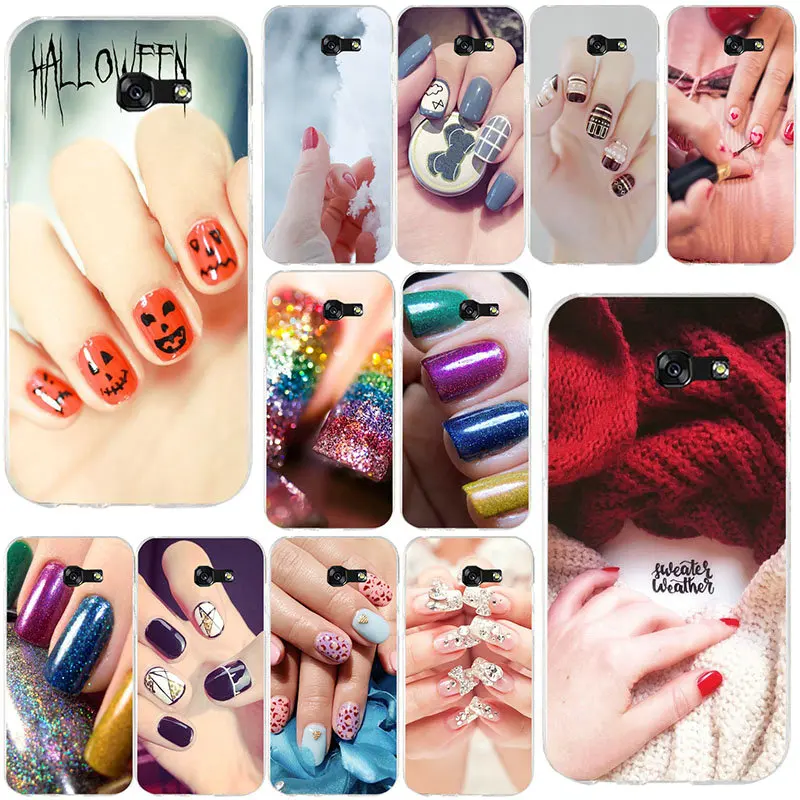 

Phone Case for Samsung Galaxy Note 5 8 9 S2 S4 S5 Mini S6 S7 S8 S9 S10 Edge Plus Lite Beautiful Nail Polish Enamel Color
