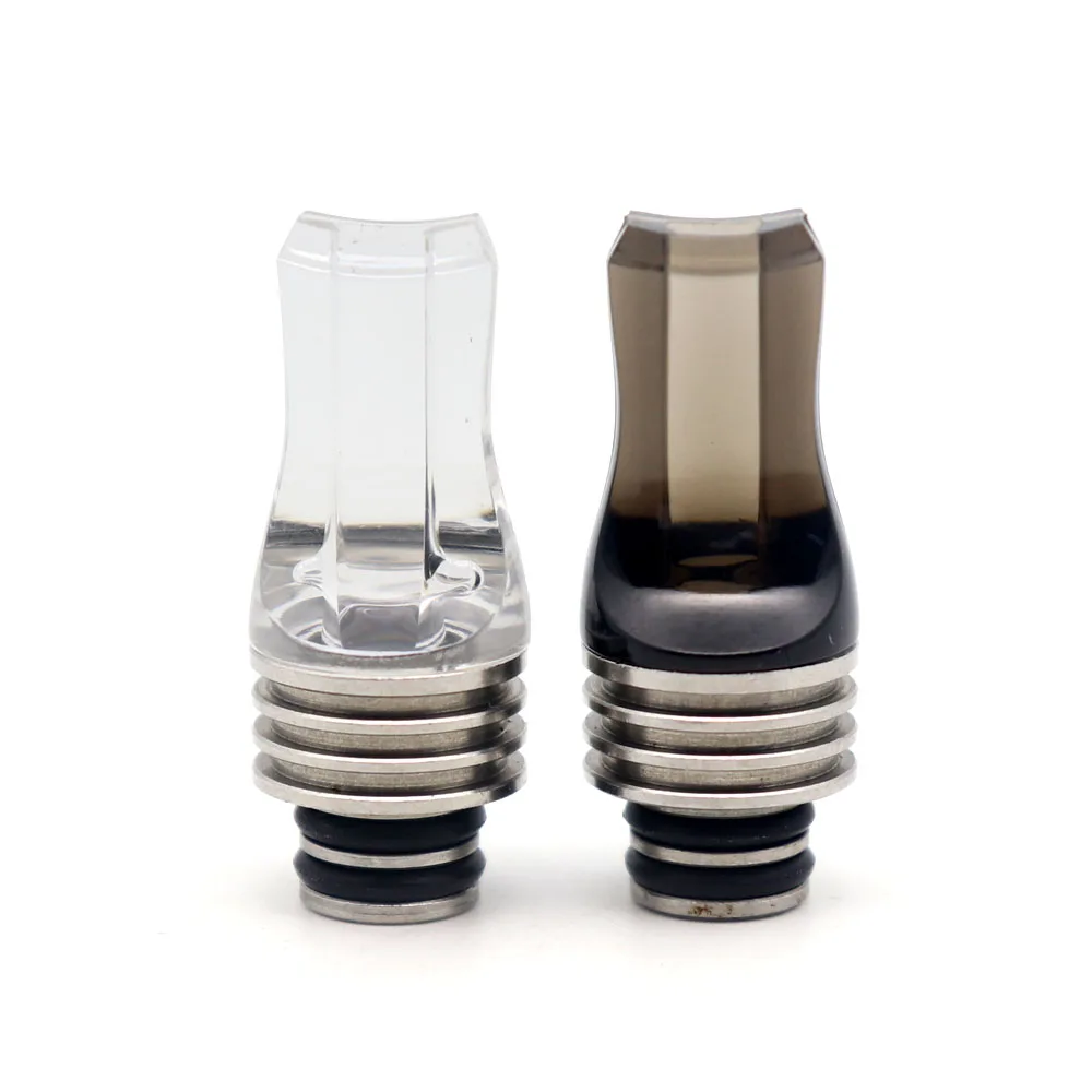 1pc 510 drip tip acrylic + stainless steel flat mouth taste type Flat combined cigarette holder | Дом и сад