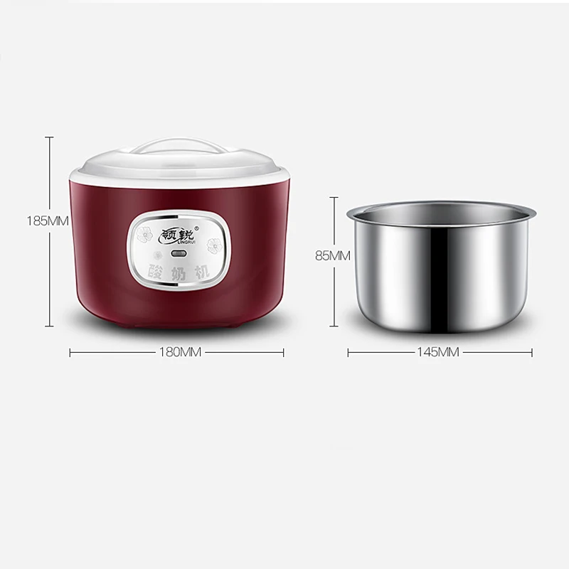 Yogurt Making Machines With Jars Glasses Fermenter Electric Kitchen Household Appliances Accessories Rice Wine Natto Maker 1L 3