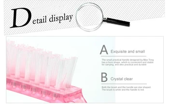 

Crystal Nail Brush Nail Brush Hand Fingernail Brush Double Sided Long Handle Grip Nail Brush For Toes Nails Cleaning