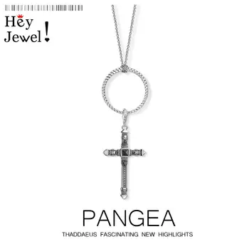 

Charm Necklace Skull Cross,2020 Summer Rebel Street New Fashion Jewelry Europe Link Chain 925 Sterling Silver Gift For Women Men