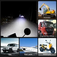 Lampe de travail étanche 4 pouces 32W, barre d'éclairage à LED DC12 80V 6500K, pour camion tout terrain ATV SUV