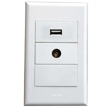 Настенная пластина с USB+ ТВ портами Белая настенная Лицевая панель для кабельной системы услуги интегрированная проводка Работает