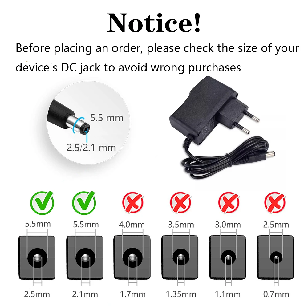 AC 110V 220V to DC 5V 9V 12V Volt Power Supply 3V 5V 6V 8V 9V 12V 13V 15V 24V 1A 2A 3A Universal Power Adapter For  LED Strips