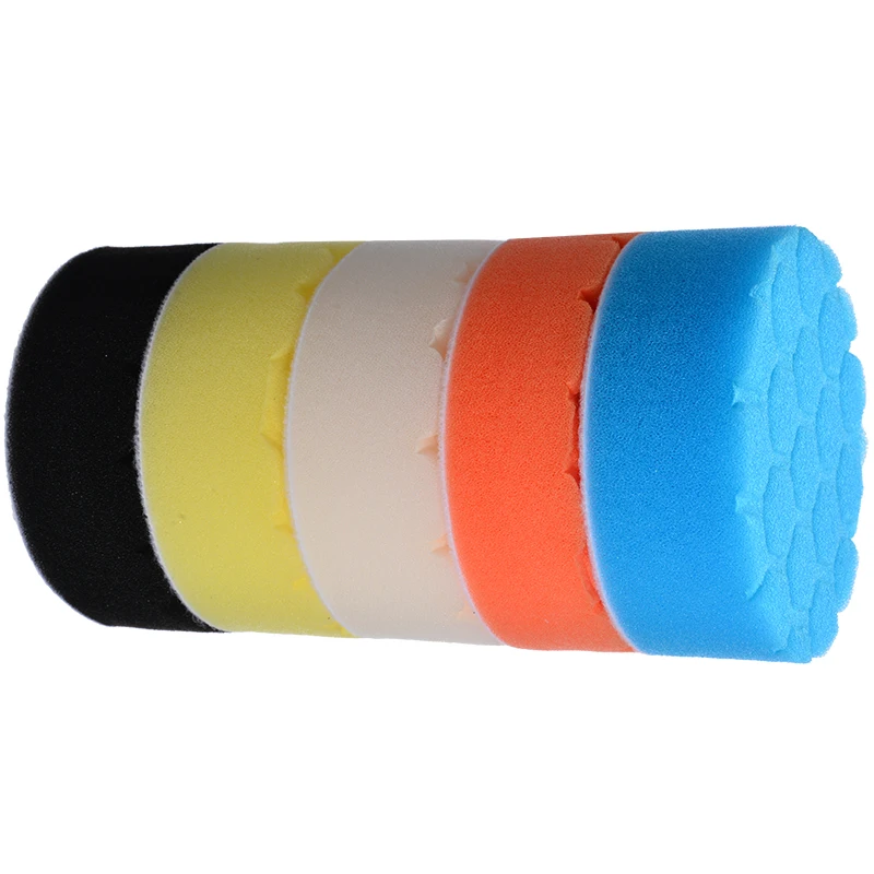 

5Pcs Roundness Polisher Buffer Pads Kit Car Furniture Polisher Remove Scratches 3 inch Sponge Polishing Waxing Buffing Tools Kit