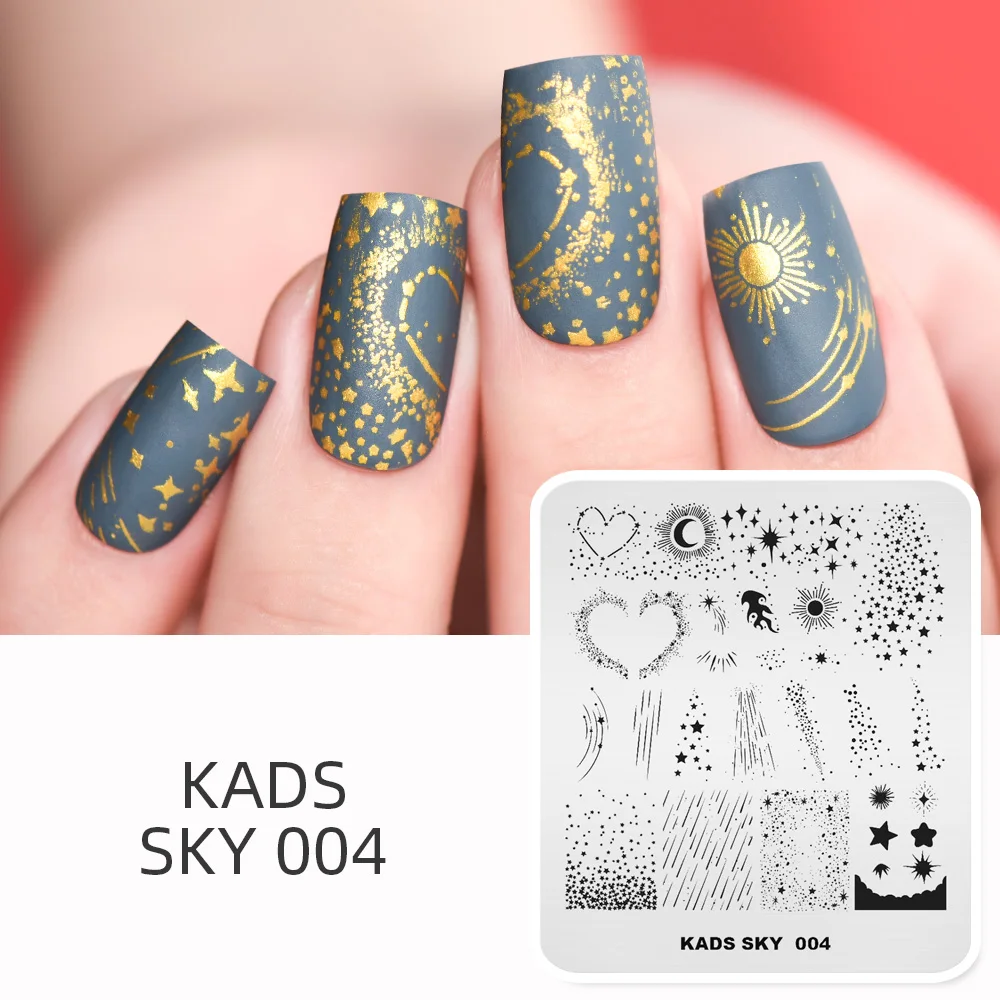 Kads Nail Stamping Plates New Stamp For Nails Flower Leaves Summer Star