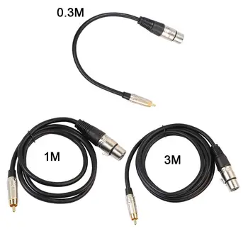

3Pin XLR Female To Single RCA Male Plug Audio Lead/ Signal/ Patch Cable Mic Mixer Audio Cable Converter Balanced Patch Lead