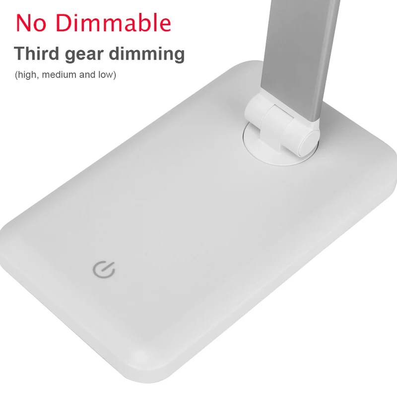 No Dimmable Зарядка через usb Плавная затемнением 52 светодиодов Настольная лампа складной вращающийся сенсорный выключатель лампа для чтения светильник DC 5V 6 Вт времени прикроватная лампа - Цвет корпуса: No Dimmable