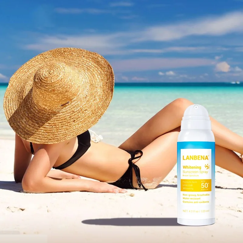 LANBENA отбеливающий Солнцезащитный спрей SPF 50pa+++ анти-УФ контроль масла для лица солнцезащитный крем для тела солнцезащитный крем