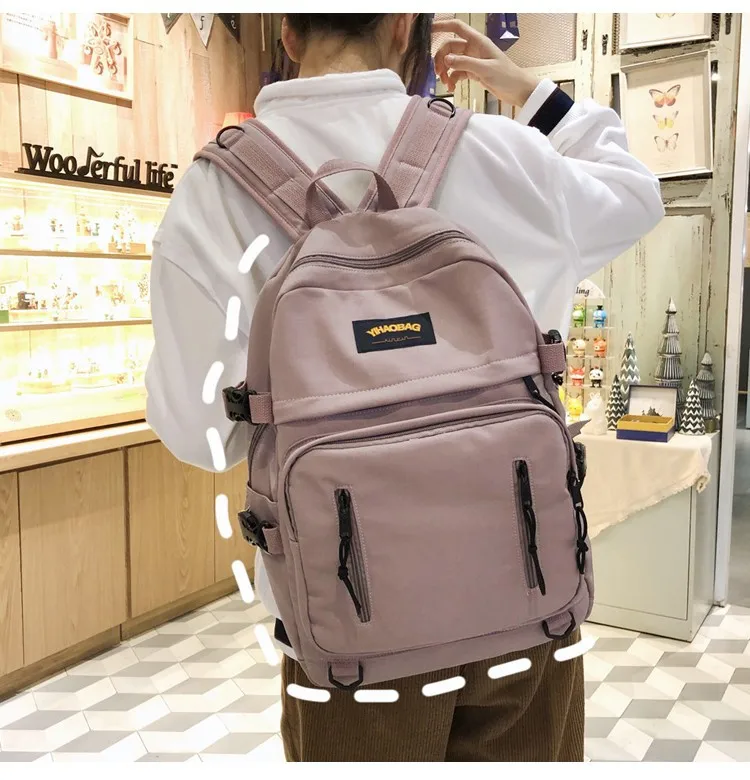 

Dropship Backpack Women Bookbag Teenage Girls Shoulder Travel Backpack Ita bag Multi Pocket Nylon Back pack Mochila School Bags
