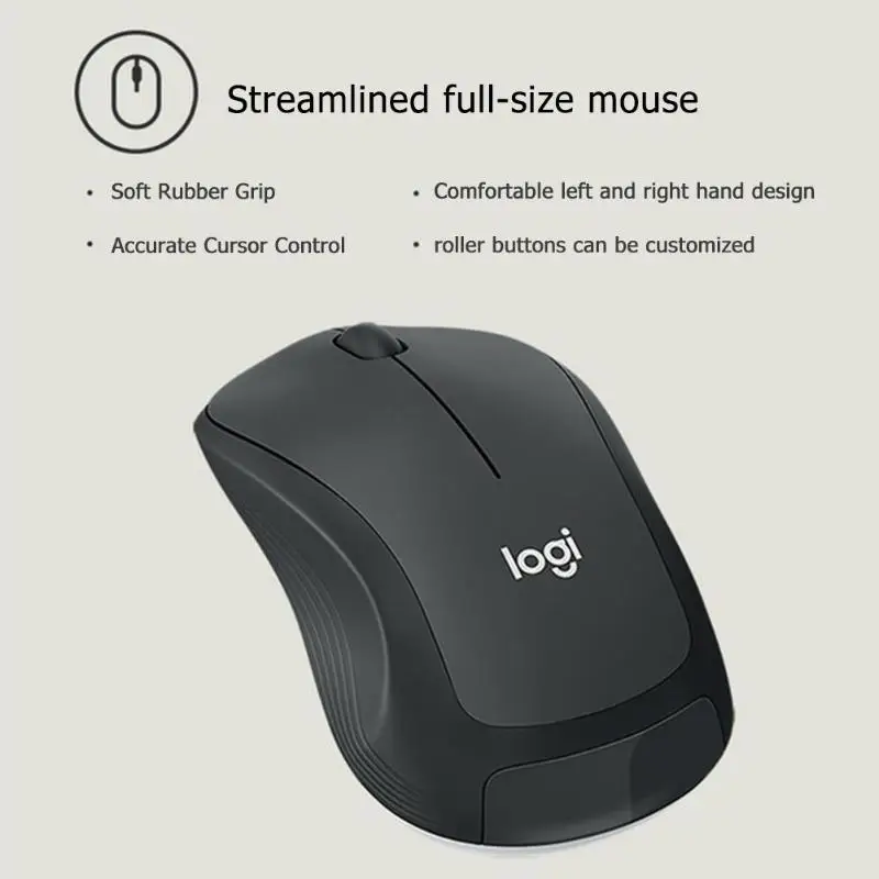 Logitech MK540 Advanced 2,4G Беспроводная клавиатура 1600 dpi эргономичная мышь Набор Высокая чувствительность Plug and Play износостойкая новейшая