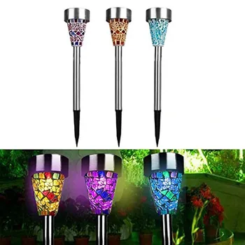 

New Outdoor Grounding Light 3 / Batch Solar Garden Light LED Mosaic Light Spotlight Landscape Courtyard Garden Path Lawn Light