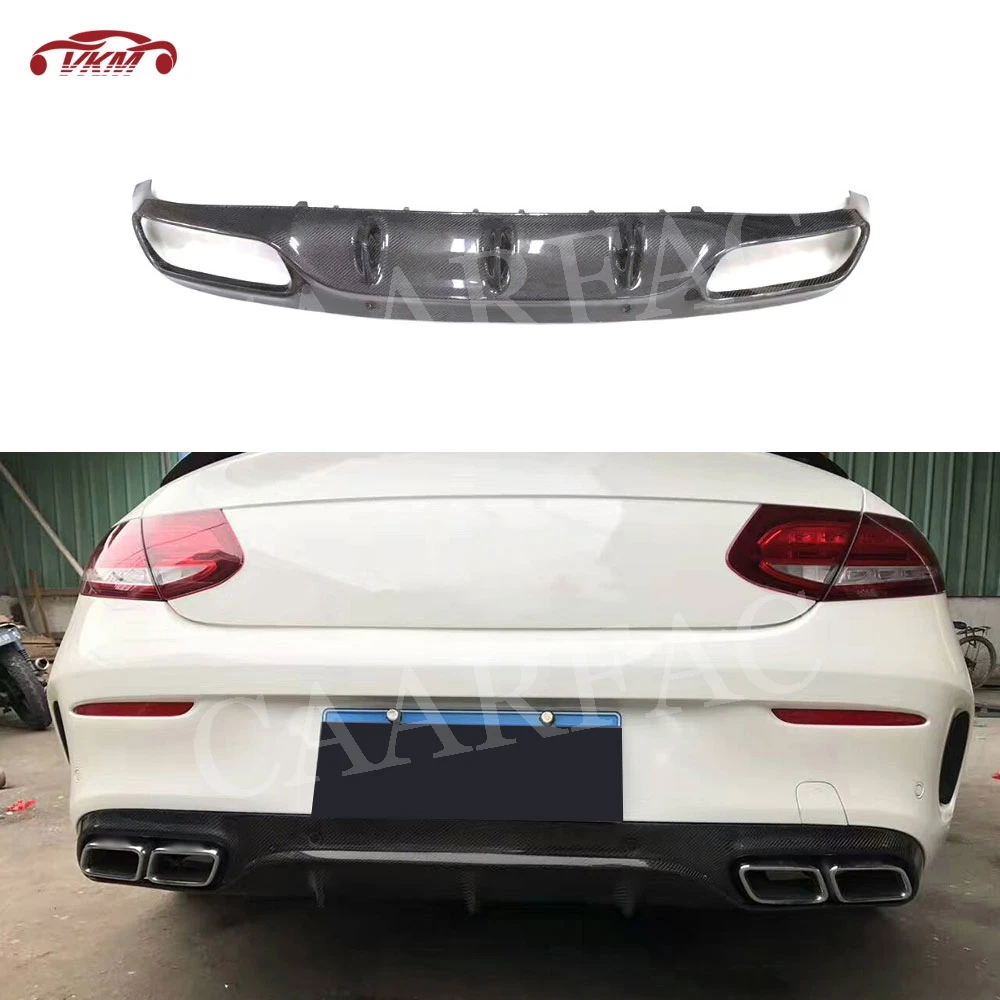 Углеродное волокно/FRP задний диффузор для Mercedes Benz C класса W205 C205 C63 AMG Sport Coupe 2 двери
