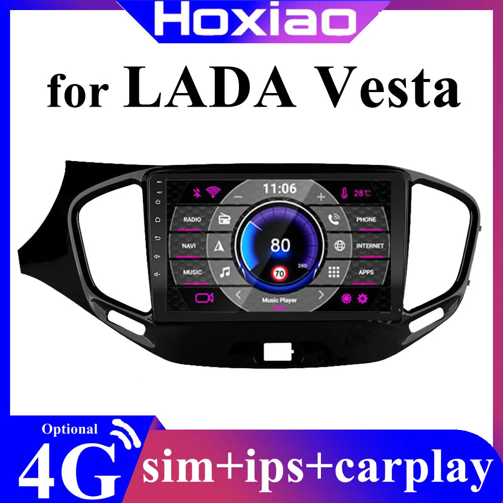 Автомагнитола 2 din для LADA Vesta Cross Sport 2015 2019 мультимедийный видеоплеер с GPS