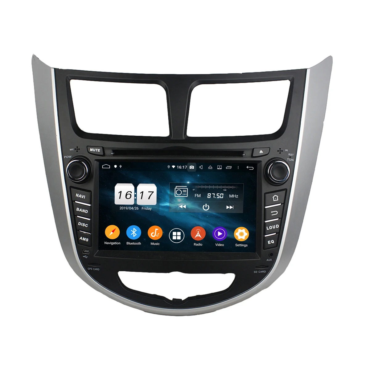 Android 9,0 автомобильный dvd-плеер для HYUNDAI акцент Верна Solaris 2011-2012 gps навигация автомобильный мультимедийный плеер 4+ 32G