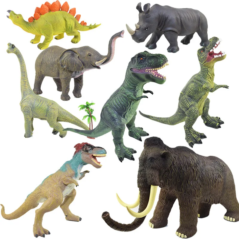 

Ultra Large Soft Silcone Model Toy Replica T-REX Mammut African Elephant Dinosaur Model Toy Gift