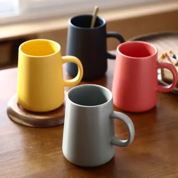 

Nordic Ins Ceramic Cup Simple Luxury Matte Mug Creative Home Office Milk Coffee Cup 450ML 10 Colors Hot Sale!