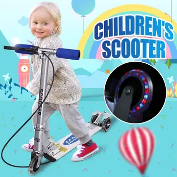 

Children's Folding Kick Scooter Volding Aluminum Alloy 3 Wheel Skateboard Kids Adjustable Height Wheel Foot Scooters Toys Gifts