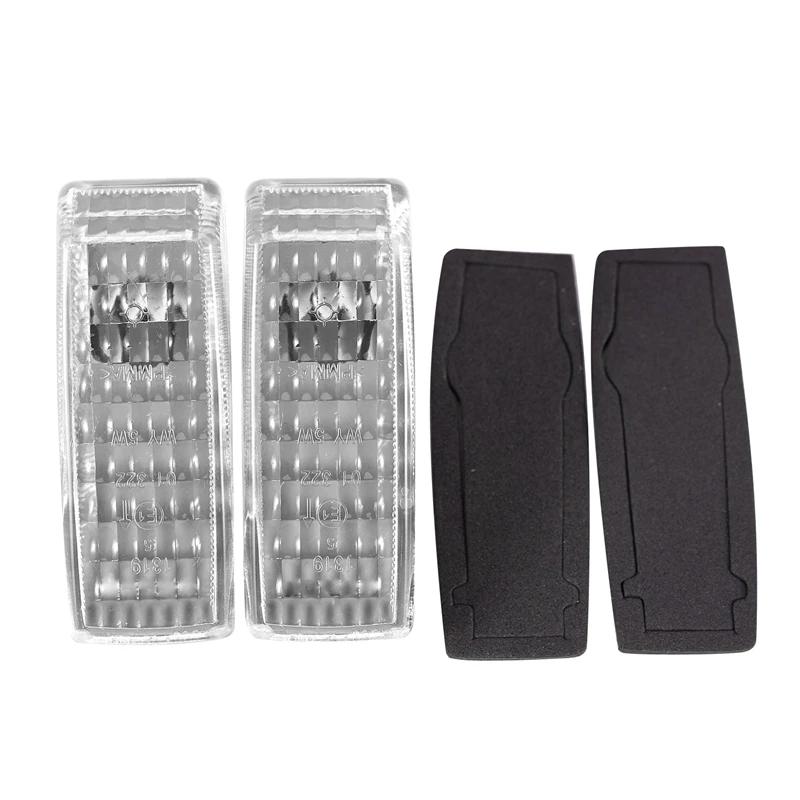 2Pcs Auto Fender Disabilita Luce Di Indicatore Del Segnale Ripetitore Lampada White Cover Per Mercedes Benz W124 R129 W140 W202 W201