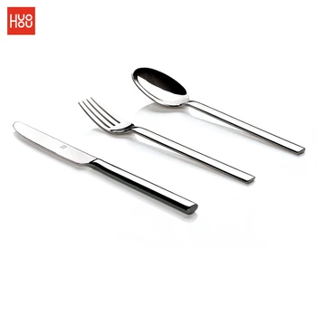 

Huohou 3 in 1 Stainless Steel Cutlery Set Corrosion Protection Steak Knife Fork Spoon Set Dinnerware Tableware Kitchen Kit Smart