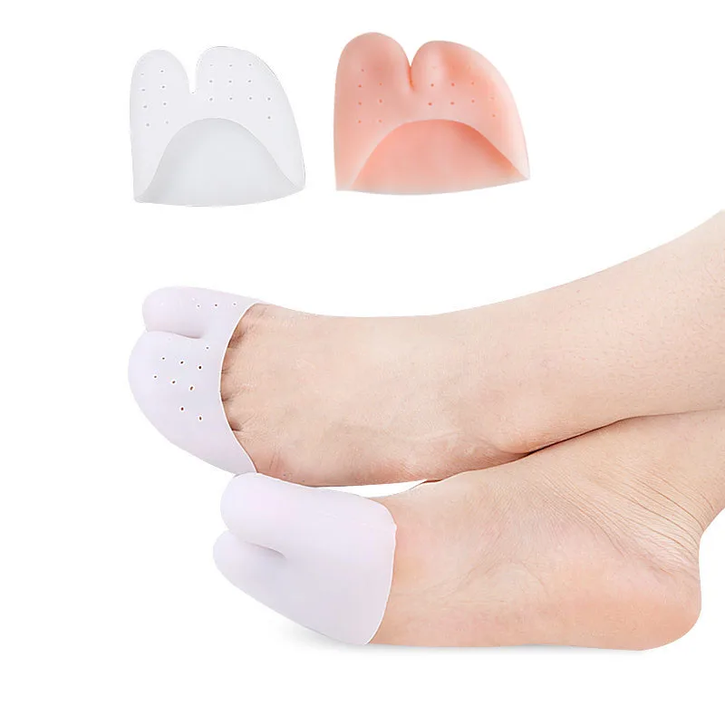 1 Pair Ballet Tiptoe Sleeve Forefoot Pad Valgus Correction Silicone Orthopedic Toe Separators protector Insert Pads Foot Care