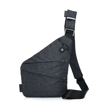 

Men'S Canvas Chest Bag Phone Pocket Messenger Sports Multi-Function Men Shoulder Handbag Personal Shoulder Anti-Theft Bag 2019