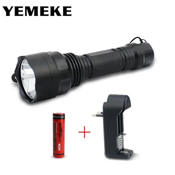 

LED Flashlight T6 4 Lighting Mode Rechargeable Led Torch Super Bright Waterproof Flashlights 18650 Battery For Outdoor Camping