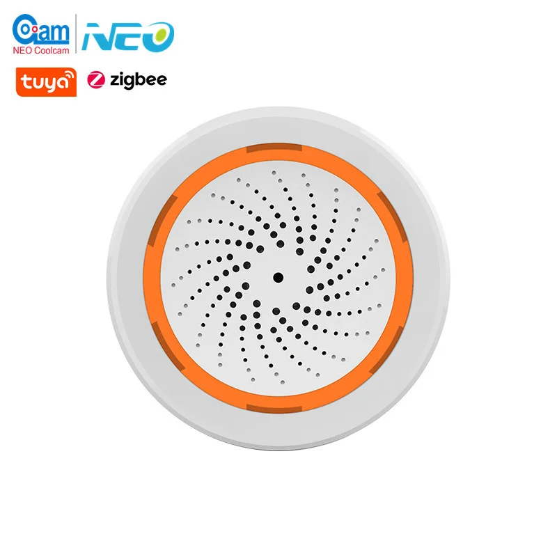 Neo Tuya Smart Zigbee Temperatuur Vochtigheid Sensor Ingebouwde Sirene Alarm 3in1 Sound Light home Scène | Электроника