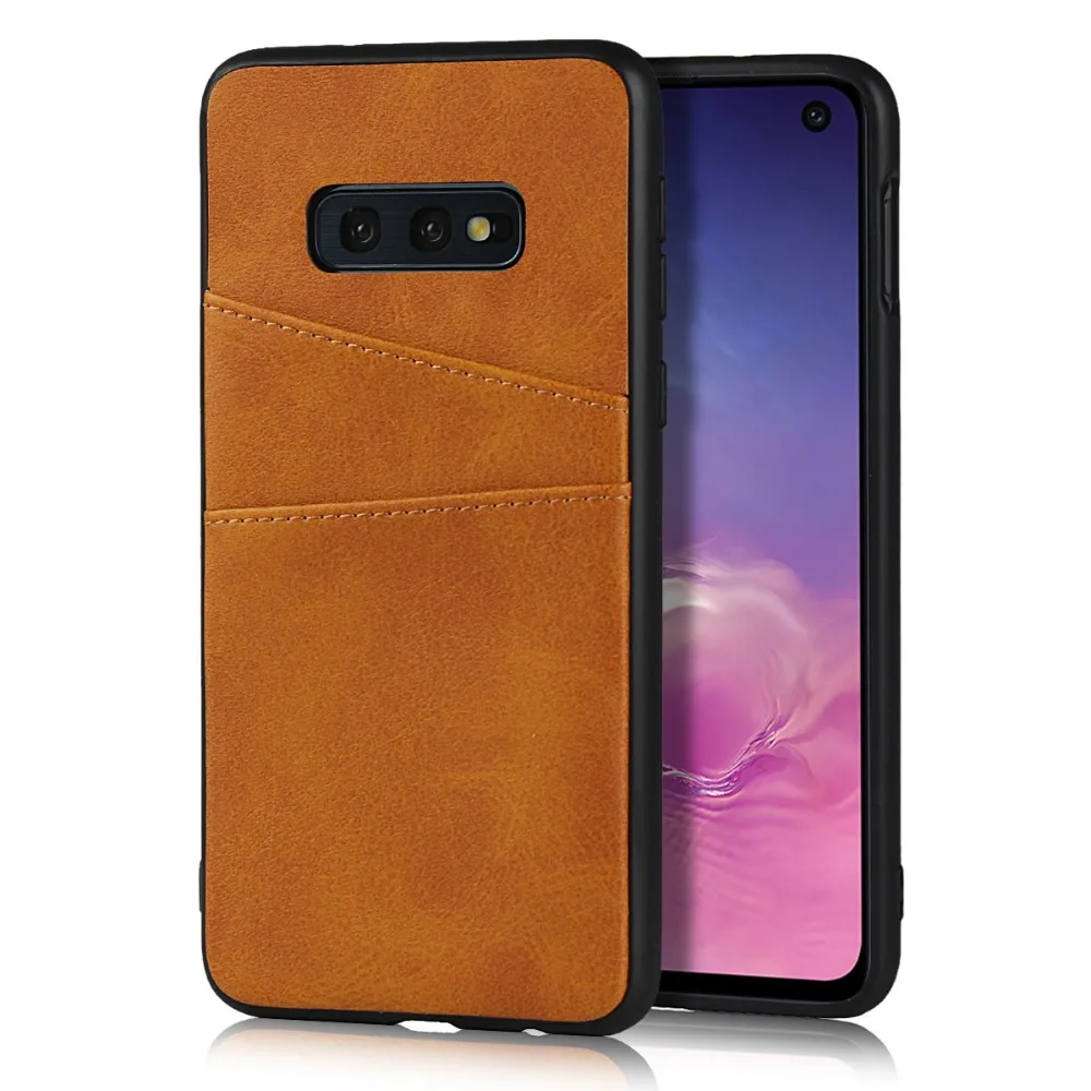 Силиконовый чехол для samsung Galaxy S10 Lite Plus S10e S10Lite S10Plus PU кожаный чехол для крышки с слоты для карт