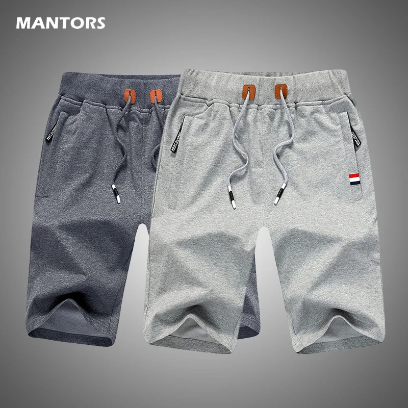 Pantalones cortos de verano para hombre, Shorts informales para gimnasio, Color sólido, transpirables, para playa, ropa deportiva suelta, 2021