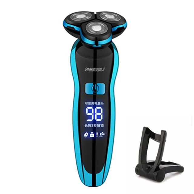 Electric Razor Electric Shaver Rechargeable Shaving Machine for Men Beard Razor Wet-Dry Dual Use Water Proof Fast Charging ZN8508-Blue 01