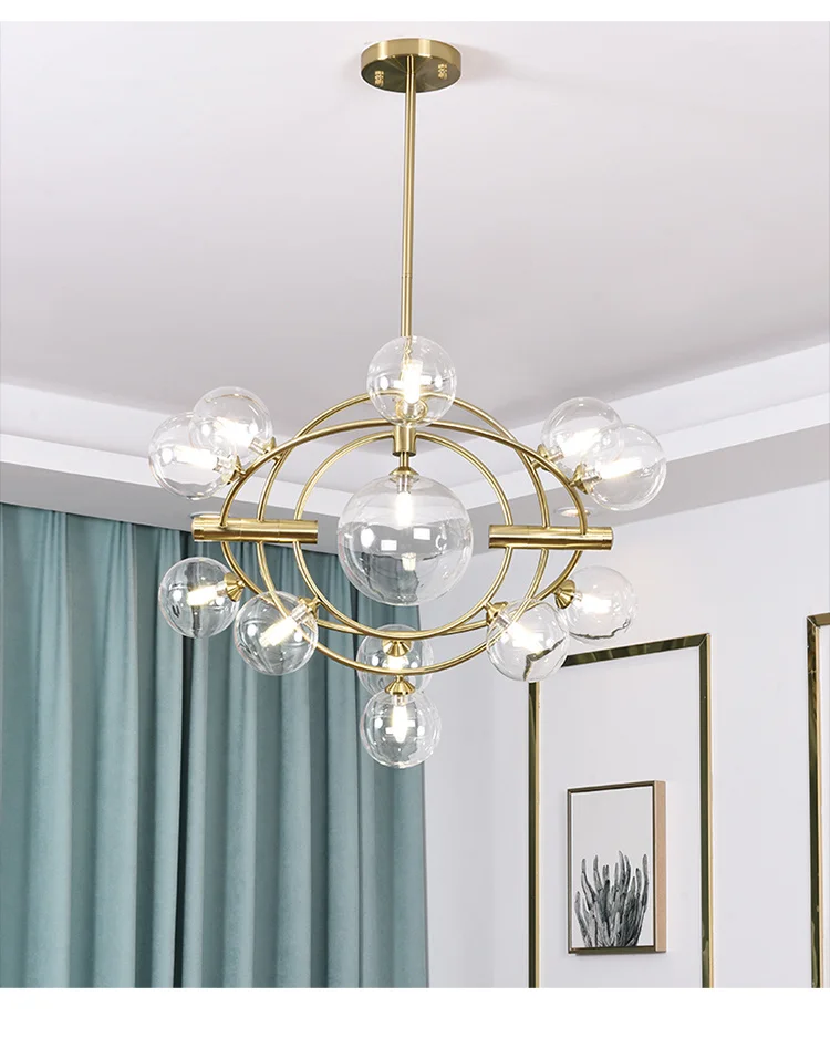 rustic chandeliers Modern Led Chandeliers Lighting For Living Room Dining Bar Stairs  Bedroom  Indoor Deco Glass Ball  Lamp Not Include G9 Bulbs kitchen chandelier