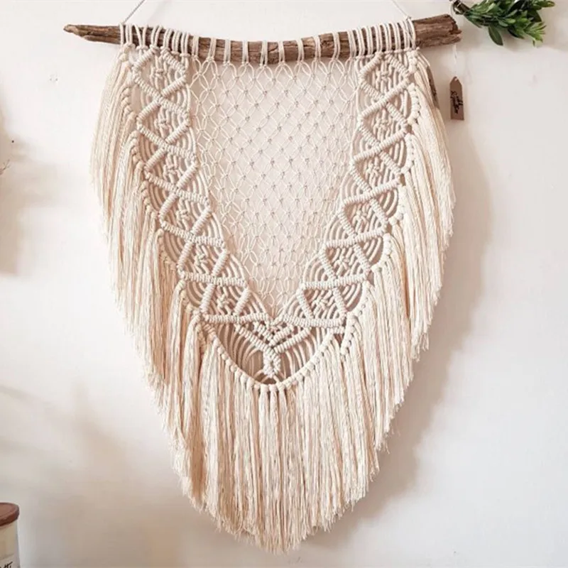 

Nordic Bohemian Hand Woven Fringe Macrame Tapestry Wall Hanging Home Room Decoration Mexican Party Decor