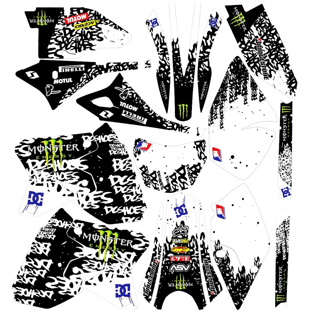 

New Ghost Claw Full Graphics Decals Stickers Custom Number Name 3M Bright Stickers Waterproof For Suzuki DRZ400SM