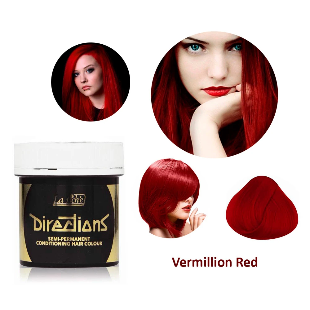 Hair dye directions Vermillion Red (scarlet red) 88 ml|Hair Color Mixing  Bowls| - AliExpress