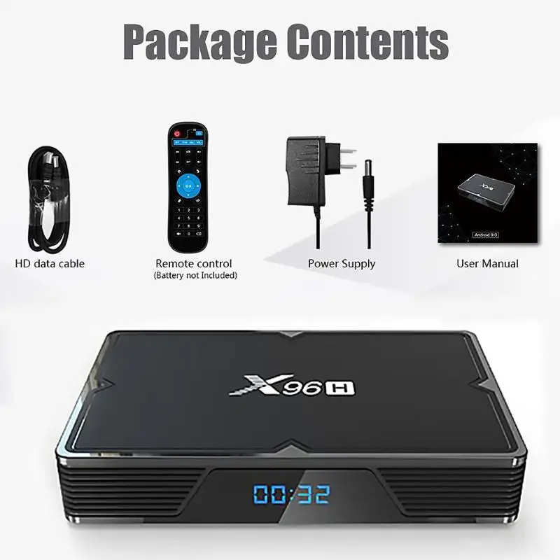 X96H Allwinner телеприставка выход Формат пикселя ConfigurableH603 четырехъядерный Android 9,0 ТВ приставка 4G и 64G WiFi BT 6K медиа