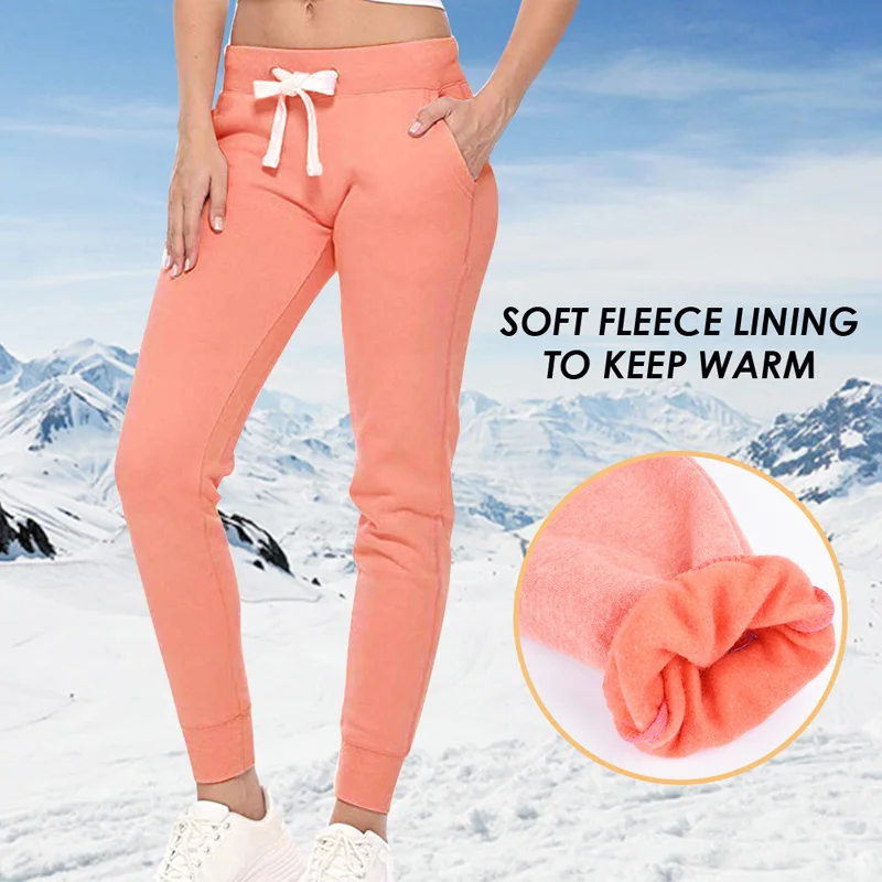 WENYUJH, осенние женские повседневные спортивные штаны, флисовые брюки для тренировок, одноцветные тонкие зимние теплые женские спортивные штаны для бега